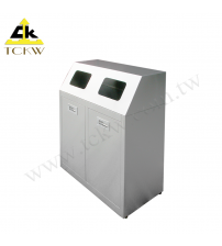Two-compartment Stainless Steel Recycle Bin(TH2-93S) 